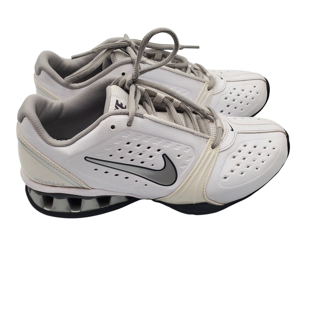Nike Reax Rockstar Womens Training Shoes White Silver 415355-103 Size 7.5